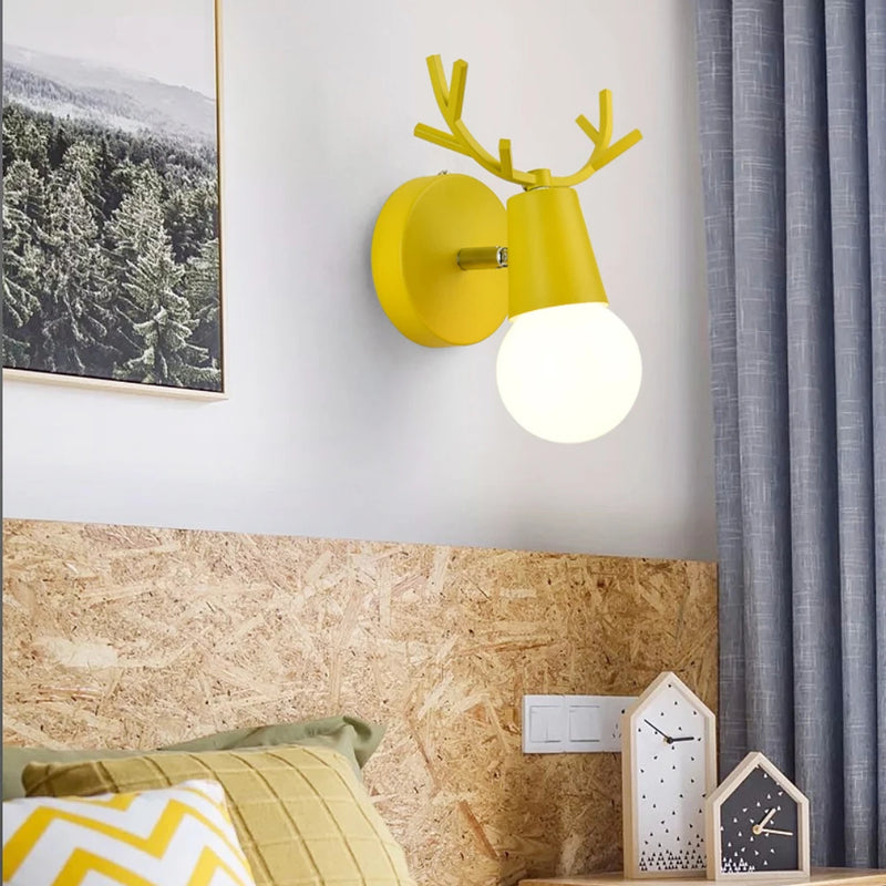 Luces LED de pared ajustables con diseño de astas de ciervoLámparas de pared