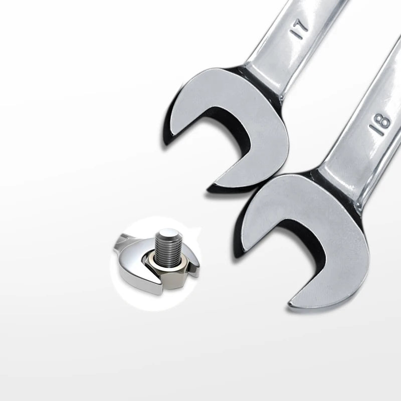 Juego de llaves de combinación de trinquete de acero cromado-vanadio 6-32mmLlaves fijasHardware > Tools > Tool Keys