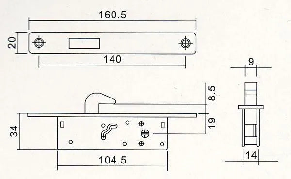 Anti-theft sliding door lock with key