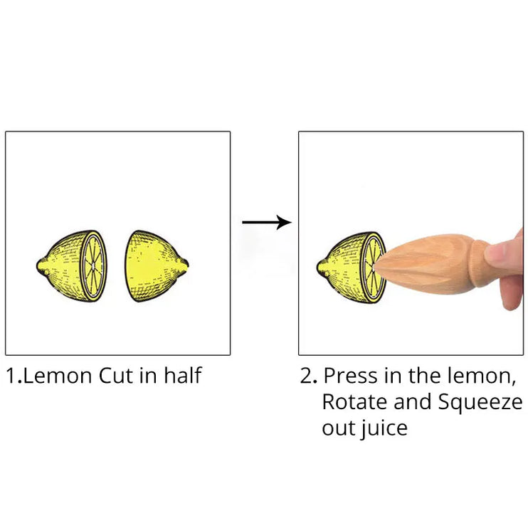 Exprimidor de cítricos de madera dura europea