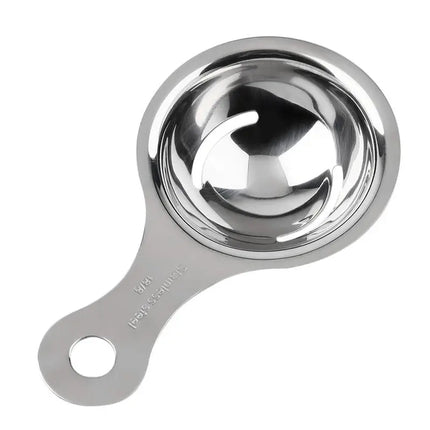 Metal spoon to separate the yolks