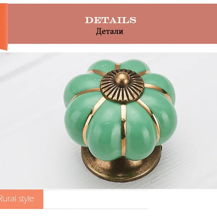 40mm Pumpkin Ceramic Knobs