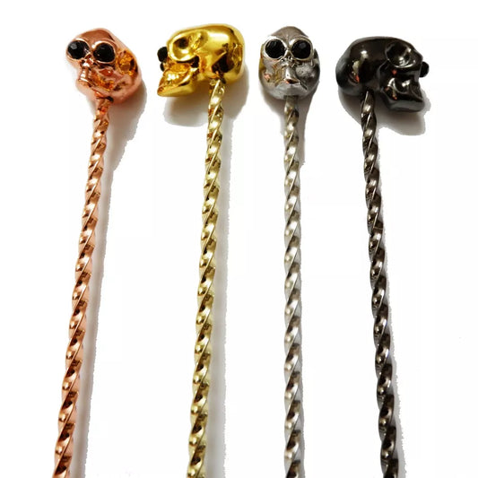 Cocktail spoon with skull design