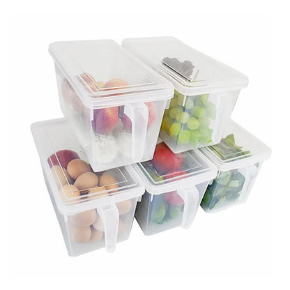 Plastic Storage Box with Handle for Refrigerator