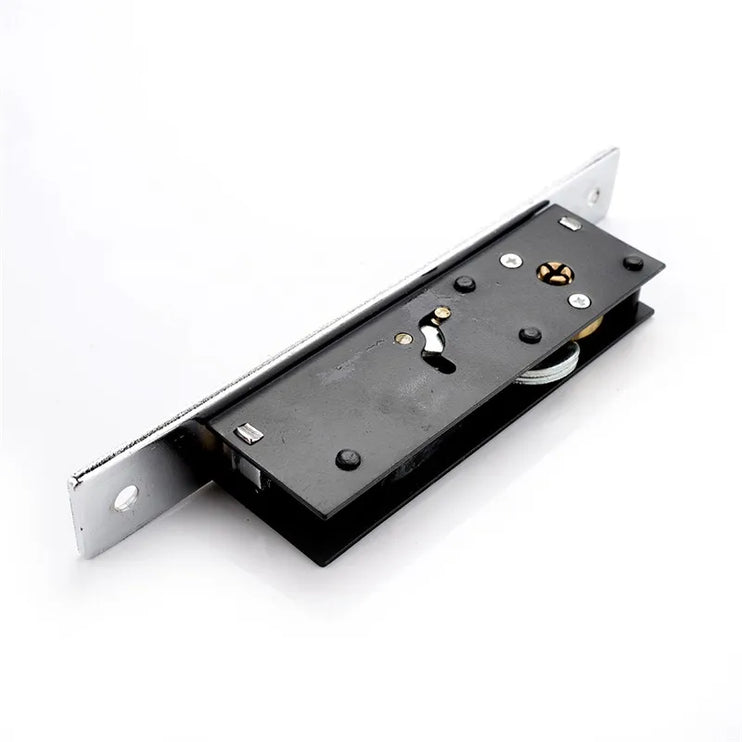 Anti-theft sliding door lock with key