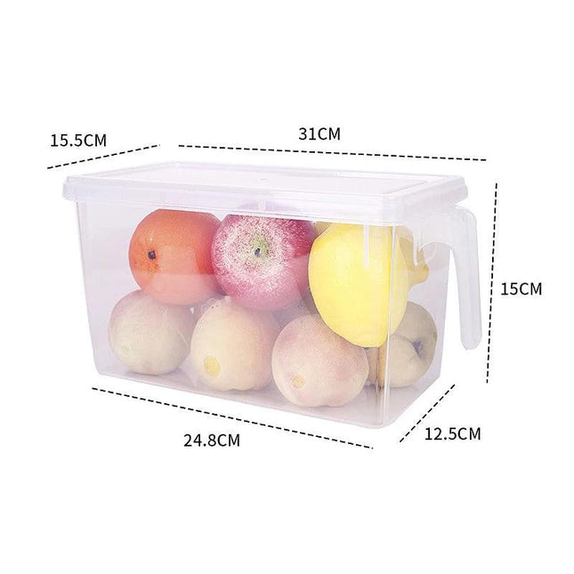 Plastic Storage Box with Handle for Refrigerator