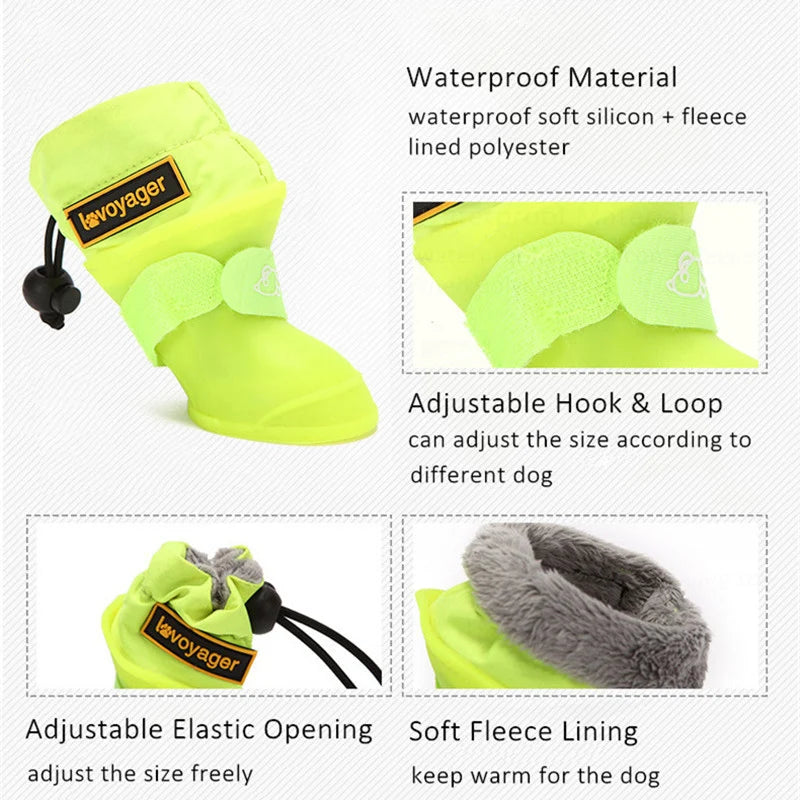 Botas de lluvia impermeables para perros pequeños - 4 PiezasRopaAnimals & Pet Supplies > Pet Supplies > Pet Apparel > Pet Shoes