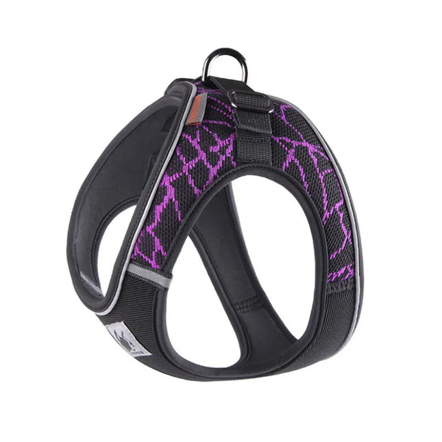 Reflective anti-pull dog harness