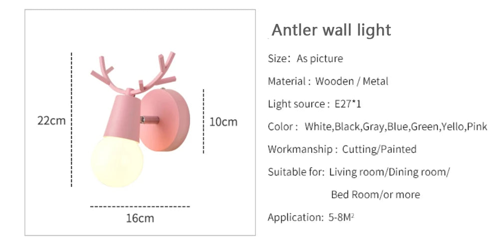 Luces LED de pared ajustables con diseño de astas de ciervo