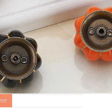 40mm Pumpkin Ceramic Knobs