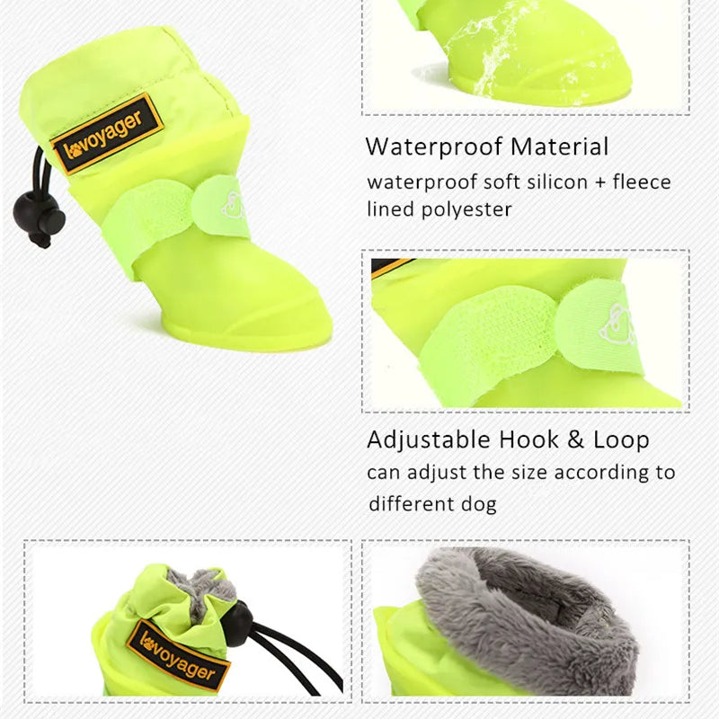 Botas de lluvia impermeables para perros pequeños - 4 PiezasRopaAnimals & Pet Supplies > Pet Supplies > Pet Apparel > Pet Shoes