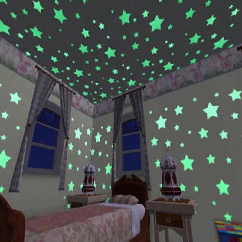 Pegatinas de pared luminosas con forma de estrellas