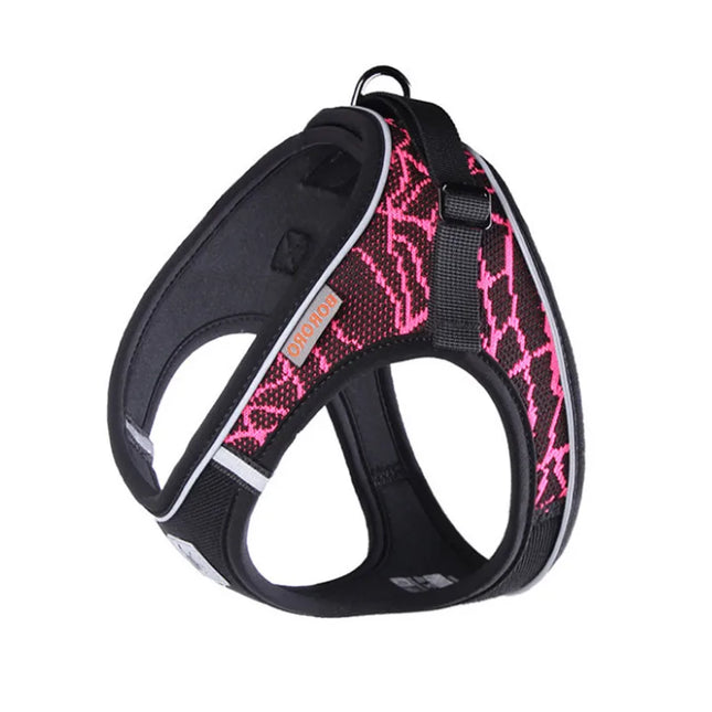 Reflective anti-pull dog harness