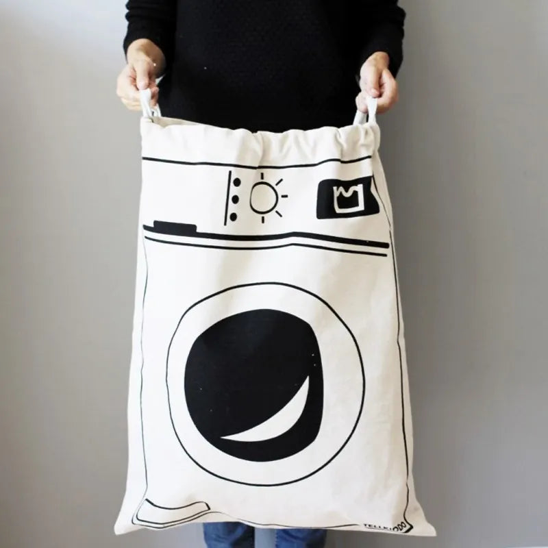 Très grand sac à linge en toile