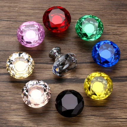 Diamond Shape Crystal Furniture Knob