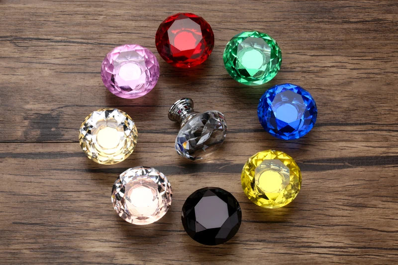 Diamond Shape Crystal Furniture Knob