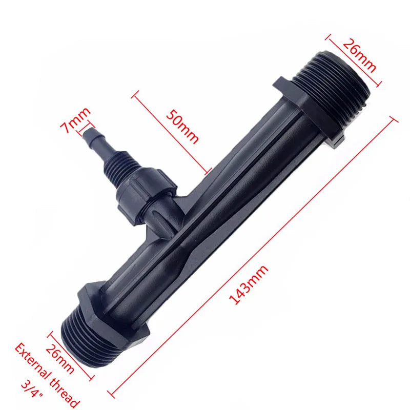 Inyector de fertilizante conexión rosca machoAccesorios de jardinería