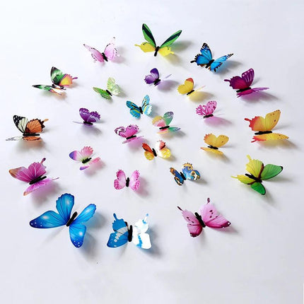 Pegatinas de pared luminosas 3D de mariposa