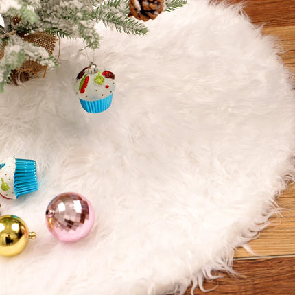 Jupes de sapin de Noël blanches et flocons