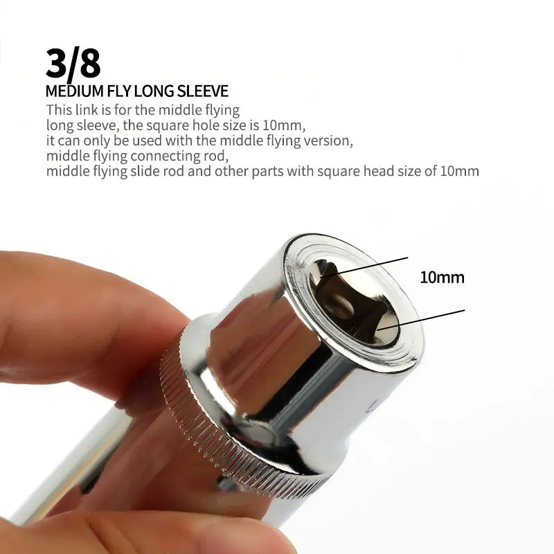 Vaso profundo de 3/8” con cabezal hexagonal de 8mm a 24mmLlaves de vasoHardware > Tool Accessories > Tool Sockets