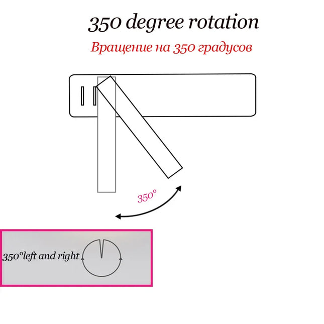 Lámpara Led de pared con rotación moderna