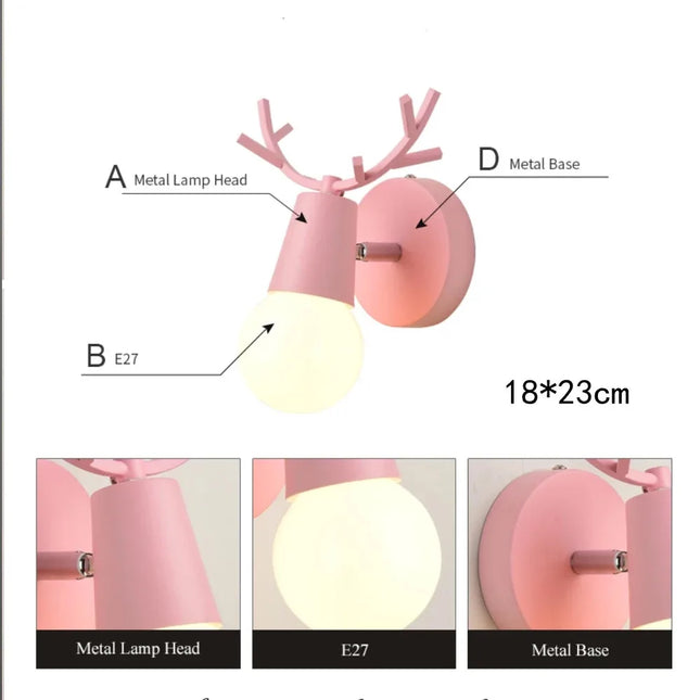 Luces LED de pared ajustables con diseño de astas de ciervo