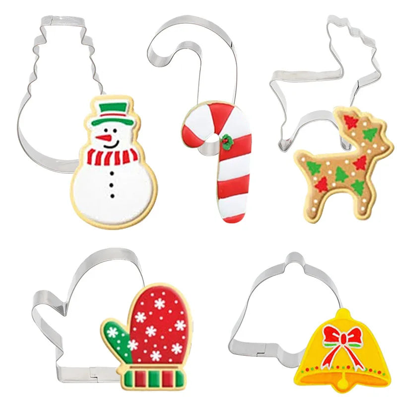 Set de 5 Uds de cortador de galletas de navidadMoldes
