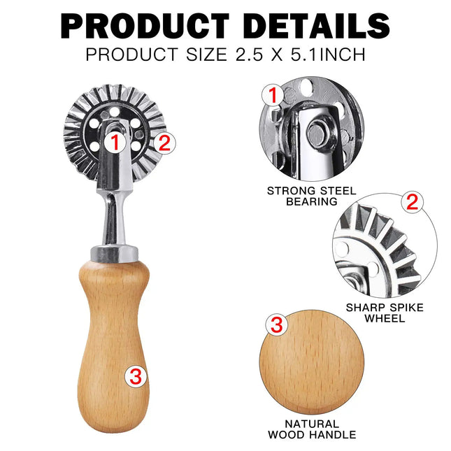Cortador de masa con rueda dentada para pasta y raviolisCortadoresHome & Garden > Kitchen & Dining > Kitchen Tools & Utensils > Pizza Cutters