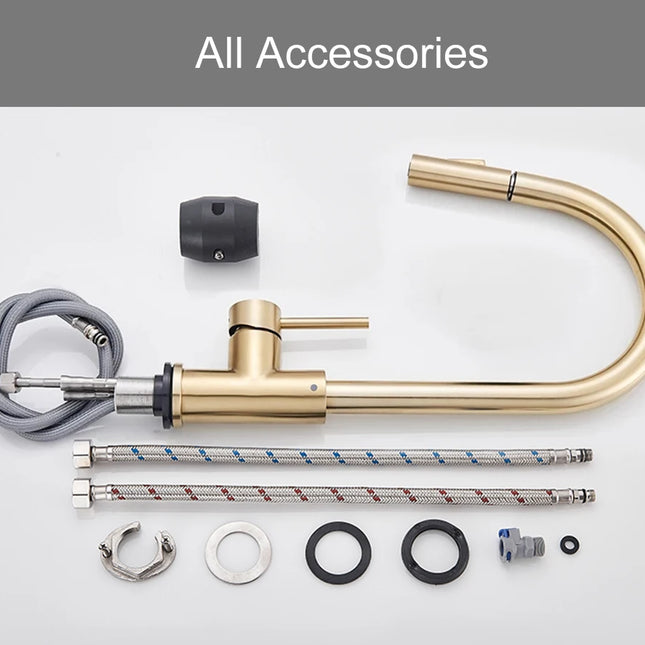 Grifo de cocina con doble función y salida retráctilGrifosHardware > Plumbing > Plumbing Fixtures > Faucets > Kitchen Sink Faucets