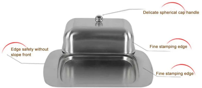 Stainless Steel Butter Tray with Lid