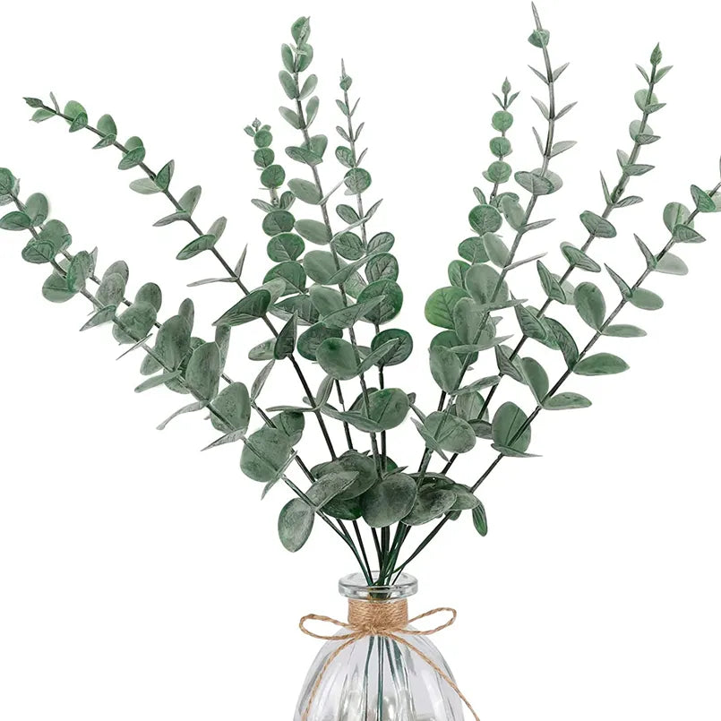 Frosted Artificial Eucalyptus Leaves for Decoration