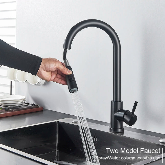 Grifo de cocina con doble función y salida retráctilGrifosHardware > Plumbing > Plumbing Fixtures > Faucets > Kitchen Sink Faucets