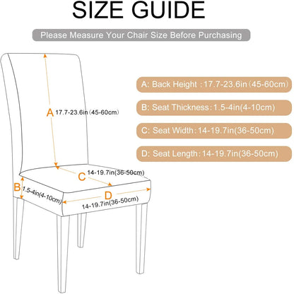 Printed and plain covers for dining chair