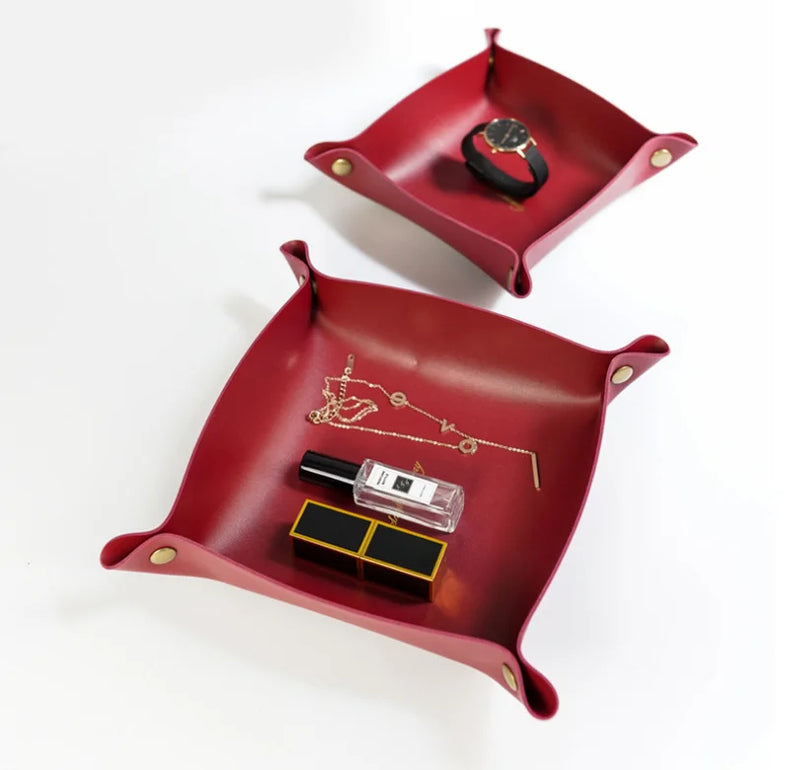 Bandeja de llaves de polipiel para recibidor de casaSoportes para llaves