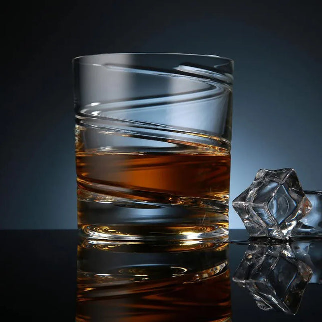 Whiskey rotating glass