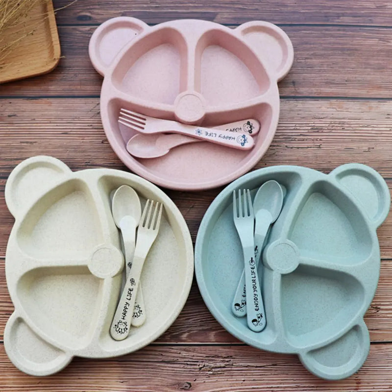 Set de plato y cubiertos de ososPlatos infantilesBaby & Toddler > Nursing & Feeding > Feeding Essentials > Flatware Sets