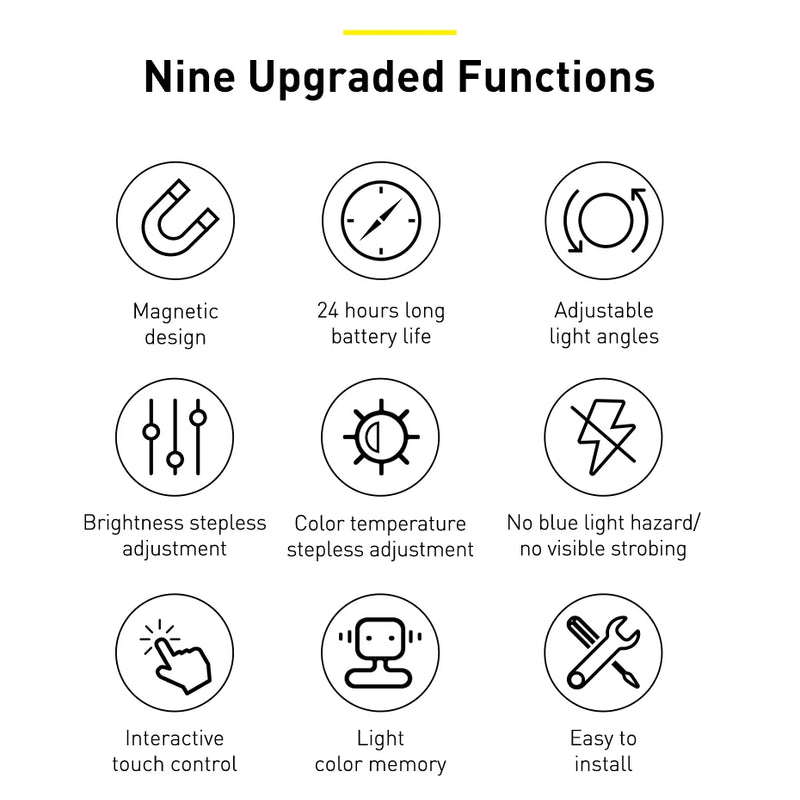 Lámpara magnética de luz LED recargableLámparas de paredHome & Garden > Lighting > Lamps > Desk Lamps