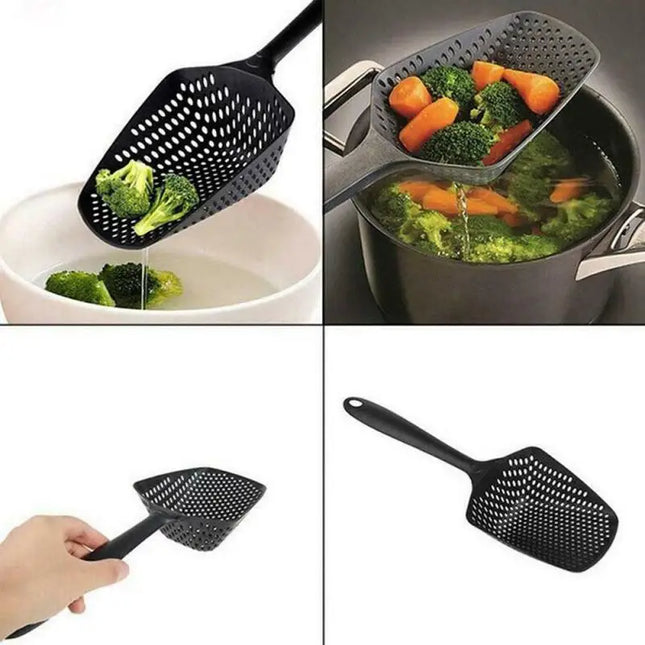 Écumoire en forme de pelle pour cuisiner