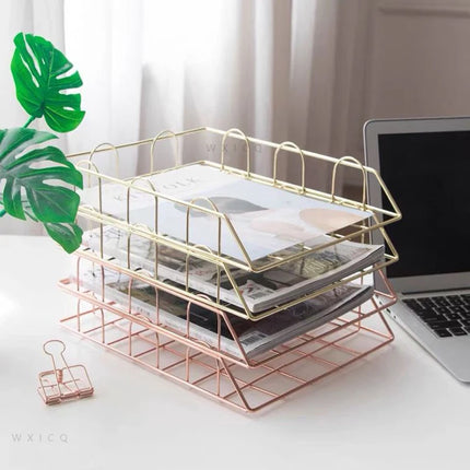 Metal Desk Organizer Tray