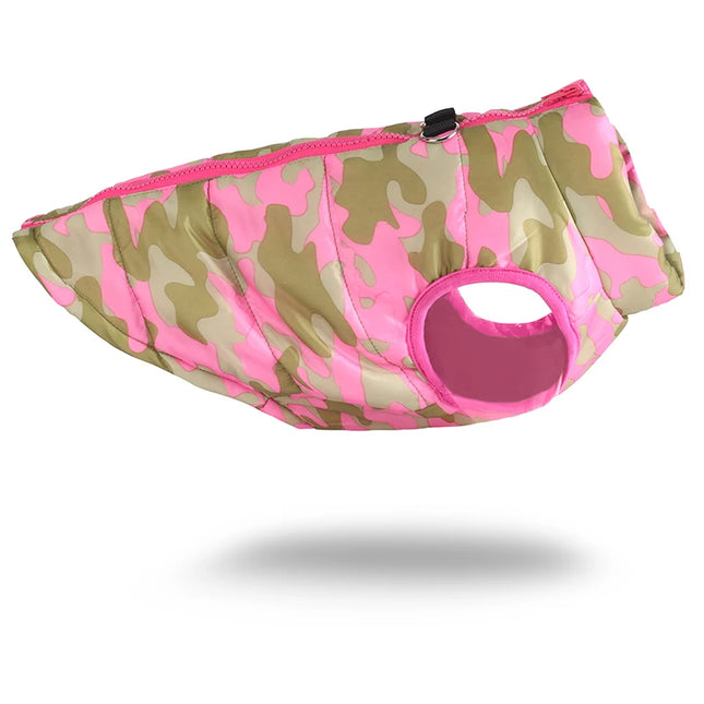 Chaleco impermeable con estampado de camuflaje para perros