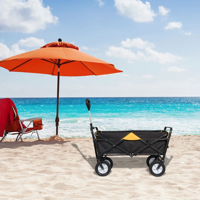 Carrito de jardín plegable 100 L | 4 ruedas giratorias 180° (carga 80 kg)CarritosSporting Goods > Outdoor Recreation > Camping & Hiking