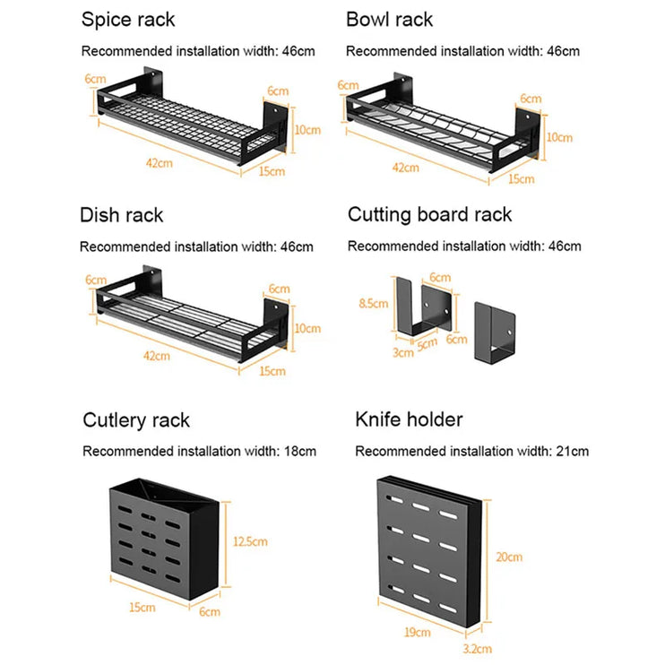 Kitchen organizer shelves