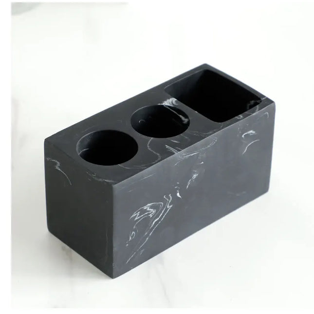 Portacepillos de dientes de resina efecto mármol | Organizador de baño para cepillos y pasta dental | Disponible en blanco o negroSoportes para cepillos de dientesHome & Garden > Bathroom Accessories > Toothbrush Holders