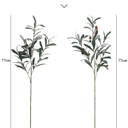 Branche d'olivier artificielle avec fruits décoratifs