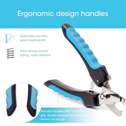 Professional Stainless Steel Pet Nail Clippers with Safety Guard