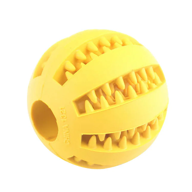 Rubber ball for dental cleaning for small dogs