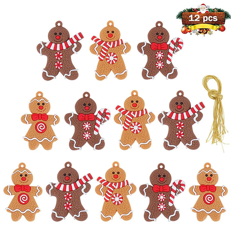 Gingerbread man decorations for Christmas tree