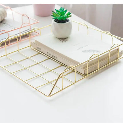 Metal Desk Organizer Tray