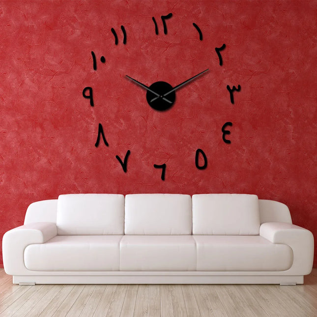 Grande horloge murale en chiffres arabes