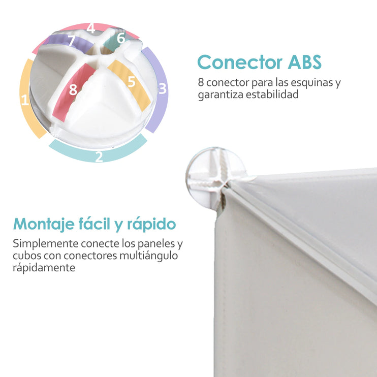 Armario modular de plástico con 6 departamentos